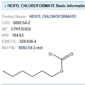 氯甲酸正己酯,HEXYL CHLOROFORMATE