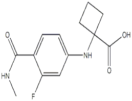 阿帕鲁胺中间体,1-((3-fluoro-4-(methylcarbamoyl)phenyl)amino)cyclobutanecarboxylic acid
