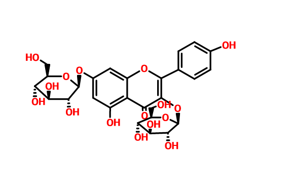 山柰酚-3,7-二-O-葡萄糖苷,Kaempferol 3,7-O-di-β-D-glucopyranside
