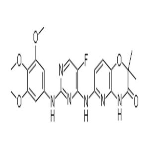 R-406,6-[[5-Fluoro-2-[(3,4,5-trimethoxyphenyl)amino]-4-pyrimidinyl]amino]-2,2-dimethyl-2H-pyrido[3,2-b]-1,4-oxazin-3(4H)-one