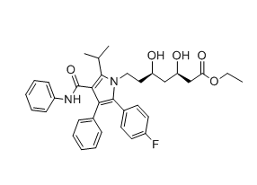 阿托伐他汀钙杂质61,(3R,5R)-ethyl-7-(2-(4-fluorophenyl)-5-isopropyl-3-phenyl-4-(phenyl carbamoyl)-1H-pyrrol-1-yl)-3,5-dihydroxyheptanoate