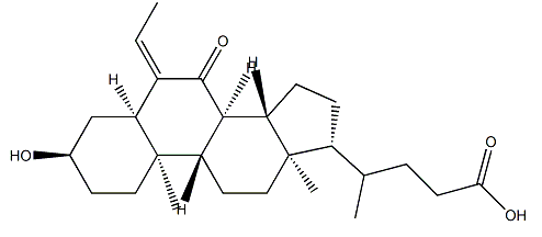 奥贝胆酸中间体-3,(E)-3α-hydroxy-6-ethylidene-7-keto-5β-cholan-24-oic acid
