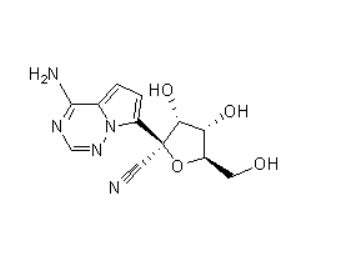 GS-441524,(2R,3R,4S,5R)-2-(4-aminopyrrolo[2,1-f][1,2,4]triazin-7-yl)-3,4-dihydroxy-5-(hydroxymethyl)tetrahydrofuran-2-carbonitrile