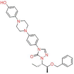 2-[(1S,2S)-1-乙基-2-芐氧基丙基]-2,4-二氫-4-[4-[4-(4-羥基苯基)-1-哌嗪基]苯基]-3H-1,2,4-三氮唑-3-酮,2-[(1S,2S)-1-Ethyl-2-benzyloxypropyl]-2,4-dihydro-4-[4-[4-(4-hydroxyphenyl)-1-piperazinyl]phenyl]-3H-1,2,4-triazol-3-one