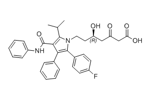 阿托伐他汀鈣雜質(zhì)47,(R)-7-(2-(4-fluorophenyl)-5-isopropyl-3-phenyl-4-(phenylcarbamoyl)-1H-pyrrol-1-yl)-5-hydroxy-3-oxoheptanoic acid