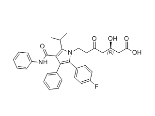 阿托伐他汀鈣雜質(zhì)48,(R)-7-(2-(4-fluorophenyl)-5-isopropyl-3-phenyl-4-(phenylcarbamoyl)-1H-pyrrol-1-yl)-3-hydroxy-5-oxoheptanoic acid