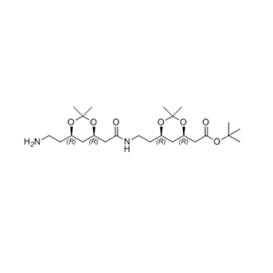 阿托伐他汀钙杂质62,tert-butyl 2-((4R,6R)-6-(2-(2-((4R,6R)-6-(2-aminoethyl)-2,2-dimethyl-1,3-dioxan-4-yl)acetamido)ethyl)-2,2-dimethyl-1,3-dioxan-4-yl)acetate