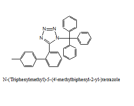 N-(三苯基甲基)-5-(4'-甲基联苯-2-基)四氮唑,:5-(4'-Methyl-[1,1'-biphenyl]-2-yl)-1-trityl-1H-tetrazole