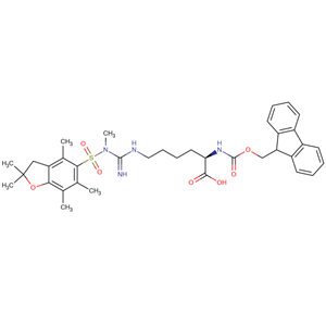 Fmoc-D-高精氨酸(甲基,磺酰基)-OH,Fmoc-D-HomoArg(Me,Pbf)-OH