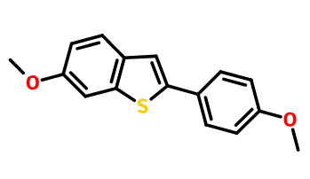 6-甲氧基-2-(4-甲氧苯基)苯并噻吩,6-Methoxy-2-(4-methoxyphenyl)-1-benzothiophene