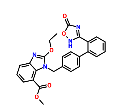 1-[[2-(2,5-二氢-5-氧代-1,2,4-噁二唑-3-基)[1,1-联苯]-4-基]甲基]-2-乙氧基-1H-苯并咪唑-7-羧酸甲酯,1H-BenziMidazole-7-carboxylic acid, 1-[[2'-(2,5-dihydro-5-oxo-1,2,4-oxadiazol-3-yl)[1,1'-biphenyl]-4-yl]Methyl] -2-ethoxy-, Methyl ester