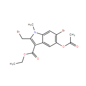 1-甲基-2-(溴甲基)-5-乙酰氧基-6-溴吲哚-3-甲酸乙酯,Ethyl 5-acetoxy-6-broMo-2-(broMoMethyl)-1-Methyl-1H-indole-3-carboxylate