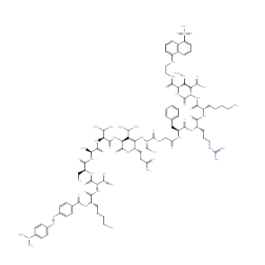 DABCYL-Lys-Thr-Ser-Ala-Val-Leu-Gln-Ser-Gly-Phe-Arg-Lys-Met-Glu-EDANS,DABCYL-KTSAVLQSGFRKME-EDANS