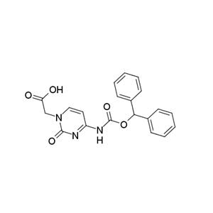 (4-N-(Benzhydryloxycarbonyl)cytosine)-1-acetic acid