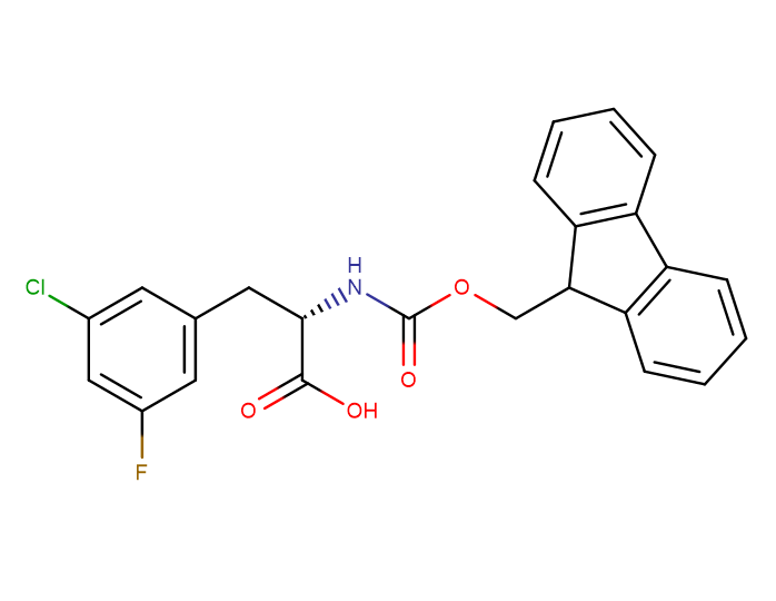 N-Fmoc-5-chloro-3-fluoro-L-phenylalanine,(2S)-3-(3-chloro-5-fluorophenyl)-2-({[(9H-fluoren-9-yl)methoxy]carbonyl}amino)propanoic acid