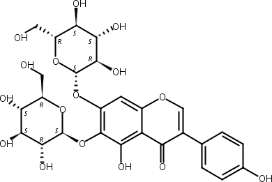 5,6,7,4’-四羟基异黄酮-6,7-O-二葡萄糖苷,5,6,7,40-tetrahydroxyisoflavone-6,7-di-O-b-D-glucopyranoside