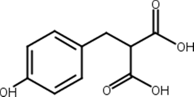 对羟基苄基丙二酸,Malonic acid, (p-hydroxybenzyl)- (7CI);Propanedioic acid, [(4-hydroxyphenyl)methyl]- (9CI);(p-Hydroxybenzyl)malonic acid