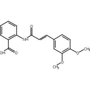 曲尼司特，N-(3,4-二甲氧基肉桂酰)氨茴酸，2-[[3-(3,4-二甲氧基苯基)-1-氧-2-丙烯基]氨基]苯甲酸,Tranilast