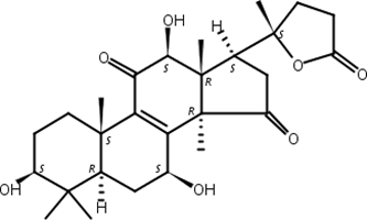 3β,7β,12β-三羟基-11,15-二羰基-羊毛甾烷-8-烯-24→20内酯,Ganoderlactone D