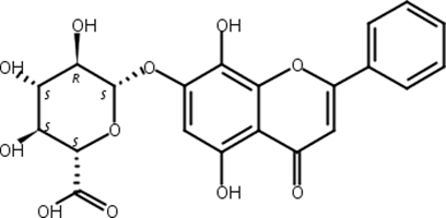 去甲漢黃芩素-7-O-葡萄糖醛酸苷,Glychionide A