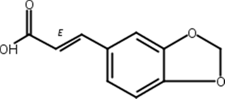 E-3,4-亚甲二氧基肉桂酸,(2E)-3-(1,3-Benzodioxol-5-yl)-2-propenoic acid
