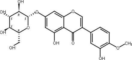 红车轴草异黄酮-7-O-β-D-葡萄糖苷,Pratensein-7-O-β-D-glucoside