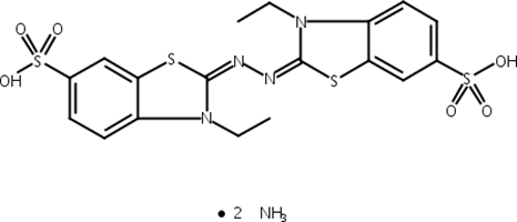 ABTS [游離氯的分光光度試劑],AzBTS [=2,2′-Azinobis(3-ethylbenzothiazoline-6-sulfonic Acid Ammonium Salt)] [Spectrophotometric reagent for free chlorine]