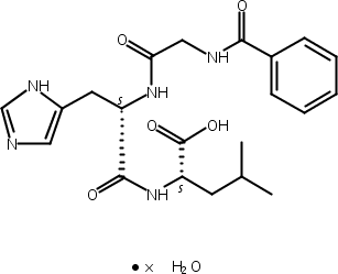 马尿酰-组氨酰-亮氨酸,L-Leucine, N-benzoylglycyl-L-histidyl-, hydrate