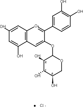 矢车菊素-3-木糖苷,Cyanidin 3-xyloside