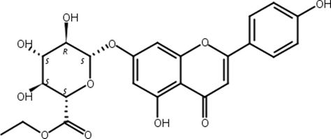 芹菜素-7-O-葡萄糖醛酸苷-6'-乙酯,Apigenin-7-O-glucuronide-6′-ethyl ester