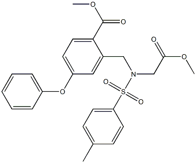 2-[(甲氧基羰基甲基)(甲苯-4-磺酰)氨基]甲基-4-苯氧基苯甲酸甲酯,2-{[(methoxycarbonylmethyl)(toluene-4-sulfonyl)amino]methyl}-4-phenoxybenzoic acid methyl ester
