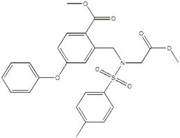 2-[(甲氧基羰基甲基)(甲苯-4-磺酰)氨基]甲基-4-苯氧基苯甲酸甲酯,2-{[(methoxycarbonylmethyl)(toluene-4-sulfonyl)amino]methyl}-4-phenoxybenzoic acid methyl ester