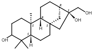 对映-(16alpha)-贝壳杉烯-3,16,17-三醇,ent-kaurane-3,16,17-triol