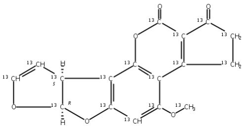 黄曲霉毒素B1内标,U-[13C17]-Afl atoxin B1