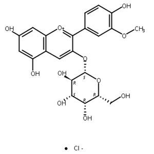 氯化芍药素-3-O-半乳糖苷,Peonidin-3-O-galactoside chloride