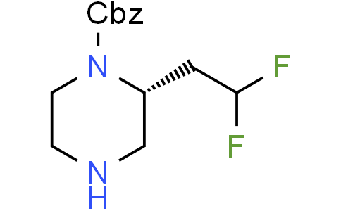 benzyl (R)-2-(2,2-difluoroethyl)piperazine-1-carboxylate