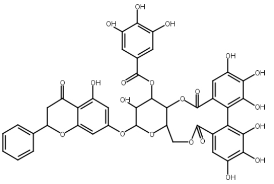 Pinocembrin-7-O-(3''-galloyl-4'',6''-(S)-hexahydroxydiphenoyl)-β-D-glucose