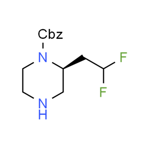 benzyl (S)-2-(2,2-difluoroethyl)piperazine-1-carboxylate