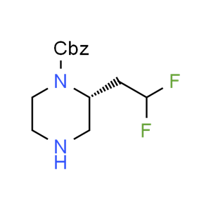 benzyl (R)-2-(2,2-difluoroethyl)piperazine-1-carboxylate