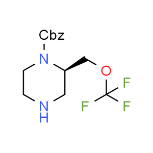 benzyl (R)-2-((trifluoromethoxy)methyl)piperazine-1-carboxylate