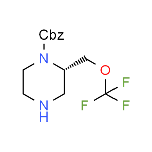 benzyl (S)-2-((trifluoromethoxy)methyl)piperazine-1-carboxylate