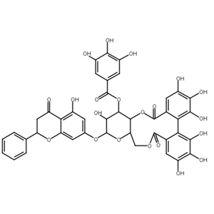 Pinocembrin-7-O-(3''-galloyl-4'',6''-(S)-hexahydroxydiphenoyl)-β-D-glucose