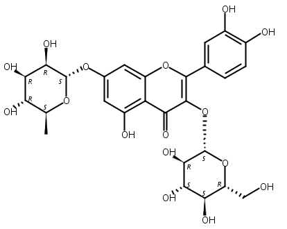 槲皮素-3-O-葡萄糖-7-O-鼠李糖苷,Quercetin 3-O-glucoside-7-O-rhamnoside