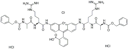 (Z-ALA-ARG)2-R110,Rhodamine 110, bis-(CBZ-L-alanyl-L-arginine amide), dihydrochlorid