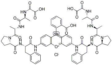 (Suc-Ala-Ala-Pro-Phe)2-R110,Rhodamine 110, bis-(succinoyl-L-alanyl-L-alanyl-L- prolyl-L-phenylalanyl amide)