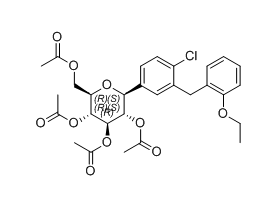 达格列净杂质34,(2R,3R,4R,5S,6S)-2-(acetoxymethyl)-6-(4-chloro-3-(2-ethoxybenzyl)phenyl)tetrahydro-2H-pyran-3,4,5-triyl triacetate