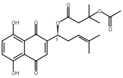 β-乙酰氧基异戊酰阿卡宁,Acetoxyisovalerylshikonin, β-