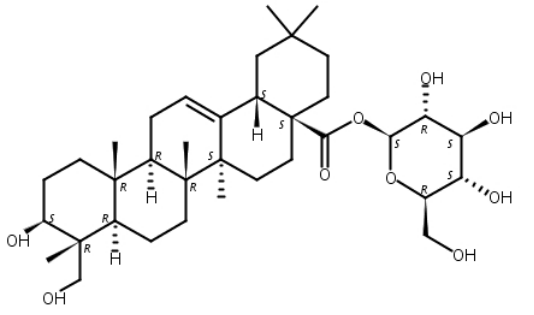 常春藤皂苷元-28-O-β-D-葡萄糖酯苷,Hederagenin 28-O-beta-D-glucopyranosyl ester