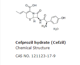 Cefprozil hydrate (Cefzil)
