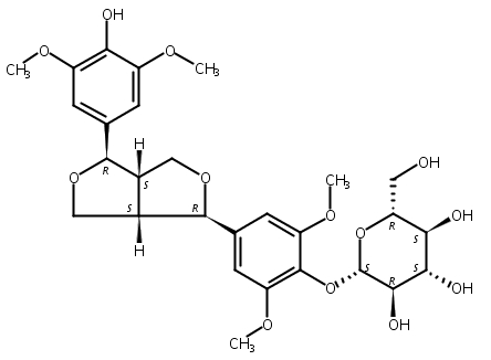 (-)-丁香树脂酚-4-O-β-D-葡萄糖苷,Episyringaresinol 4'-O-β-D-glncopyranoside